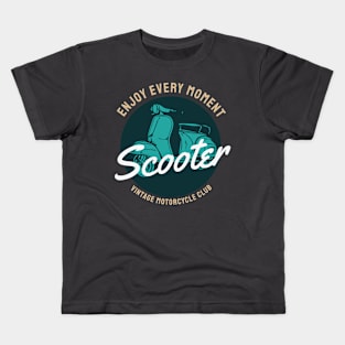 Enjoy Every Moment Scooter Vintage | Classic Vespa Kids T-Shirt